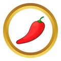 Red chilli pepper vector icon Royalty Free Stock Photo