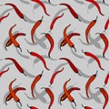 Red chilli peppers seamless pattern. eps10 vector illustration. Royalty Free Stock Photo