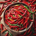 Red chilli peppers texture background