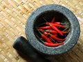 RED CHILLI peppers in the threshing basket texture