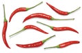 A set or red-hot Chillies Royalty Free Stock Photo