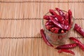 Red Chillis (dried, selective focus) Royalty Free Stock Photo