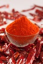 Red Chilly powder. Royalty Free Stock Photo