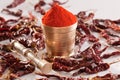 Red Chilly powder. Royalty Free Stock Photo