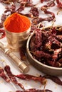 Red Chilly powder. Royalty Free Stock Photo