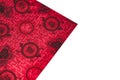 red chinese cloth fabric symbol of new year on white background Royalty Free Stock Photo