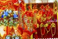 Red Chinese Dog Fish Lunar New Year Decorations Beijing China Royalty Free Stock Photo