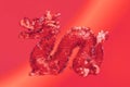 Red chinese Dragon Sculpture backgroiund