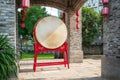Red chinese drum Royalty Free Stock Photo