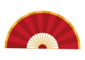 red chinese fan Royalty Free Stock Photo