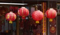 Red chinese lamp in Chinatown in New York