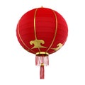 Red Chinese Lantern Isolated Royalty Free Stock Photo