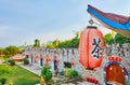 Red Chinese lantern, Santichon tea village, Thailand Royalty Free Stock Photo