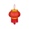 Red chinese lantern on white background. China set. Royalty Free Stock Photo