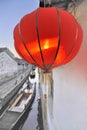 Red Chinese Lantern in Zhou Zhuang Royalty Free Stock Photo