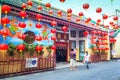 Red Chinese lanterns display Royalty Free Stock Photo