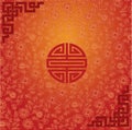 Red Chinese lotus wallpaper design