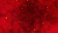 Red Chinese New Year background with golden stars glittering, and dragon pattern. 3D rendering. Magical Happy new year animation.