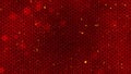 Red Chinese New Year background with golden stars glittering, and dragon pattern. 3D rendering. Magical Happy new year animation.