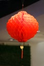 Red Chinese paper lantern with gold element