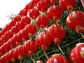 Red Chinese Paper Lanterns Royalty Free Stock Photo