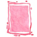 Red Chinese rectangle frame watercolor background