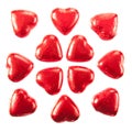 Red chocolate hearts Royalty Free Stock Photo