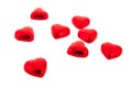 Red chocolate hearts Royalty Free Stock Photo