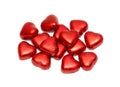 Red chocolate hearts Royalty Free Stock Photo