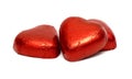 Red chocolate hearts Royalty Free Stock Photo