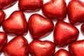 Red chocolate hearts Royalty Free Stock Photo