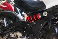 Red choke absorber of motorcycle, spring