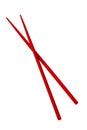 Red Chopsticks Royalty Free Stock Photo