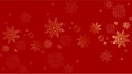 Red chriatmas banner and snowflake decoration Free Vector. Royalty Free Stock Photo
