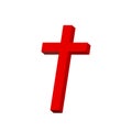 Red Christian cross icon. Vector illustration. Royalty Free Stock Photo