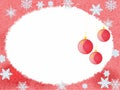 Red christmas background with decoration