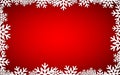 Red Christmas background, Merry Christmas snowflake background with space for your wishes