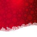 Red Christmas background with paper cut white snowflakes Royalty Free Stock Photo