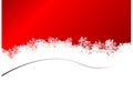 Red Christmas background snowflakes twisted. Vector illustration. Royalty Free Stock Photo