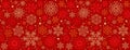 Red christmas background with snowflakes. Vector Royalty Free Stock Photo