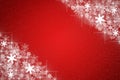 Red Christmas background with snowflakes. Royalty Free Stock Photo
