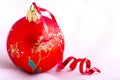 Red christmas ball Royalty Free Stock Photo
