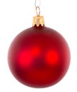 Red christmas ball ornament brightened Royalty Free Stock Photo