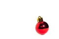 Red christmas ball, white background Royalty Free Stock Photo