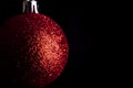 Red christmas ball on white background Royalty Free Stock Photo