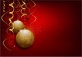 Red christmas balls background Royalty Free Stock Photo