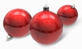 Red christmas balls ornaments Royalty Free Stock Photo