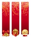 Red christmas banners Royalty Free Stock Photo