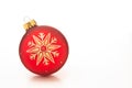 Red Christmas bauble Royalty Free Stock Photo