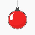 Red Christmas bauble Royalty Free Stock Photo